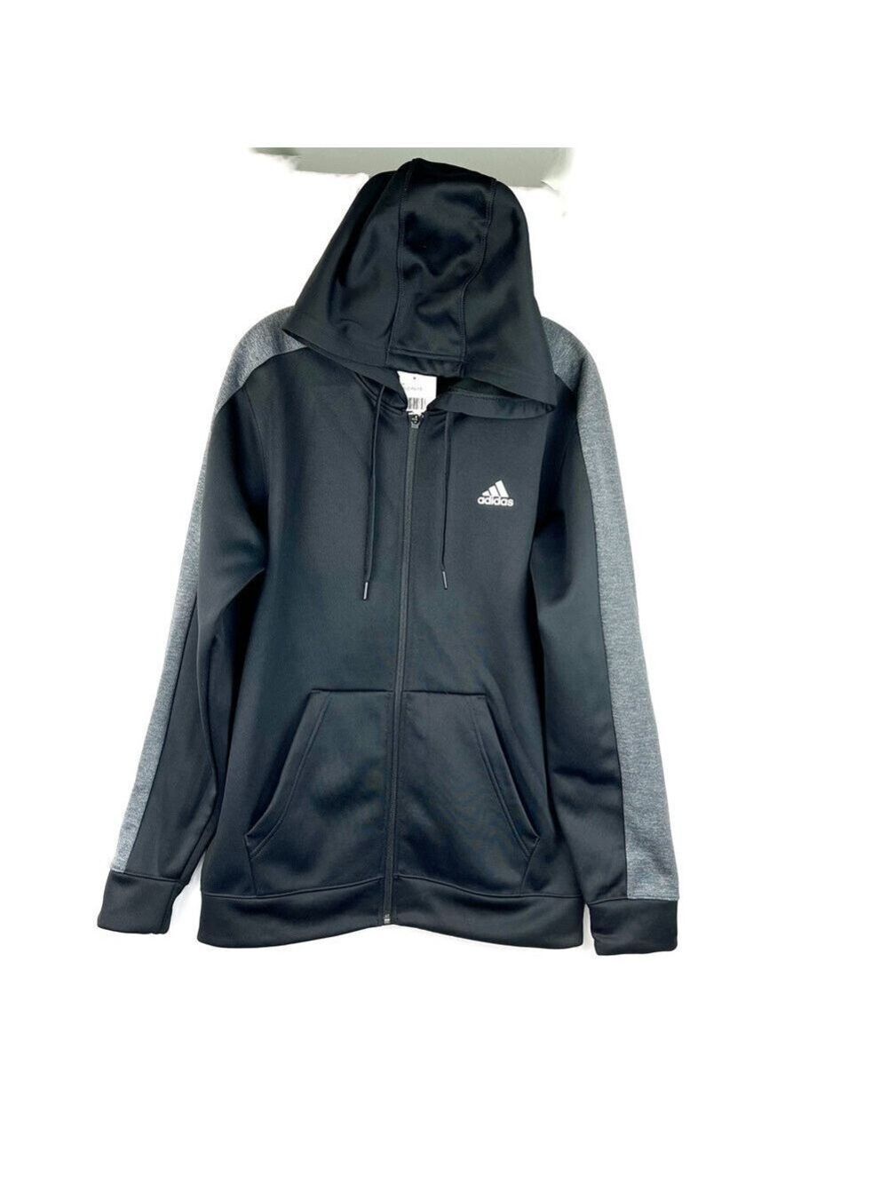 𝅺NEW-ADIDAS Men's Climawarm Tech Fleece Full Zip Performance Hooded Jacket
